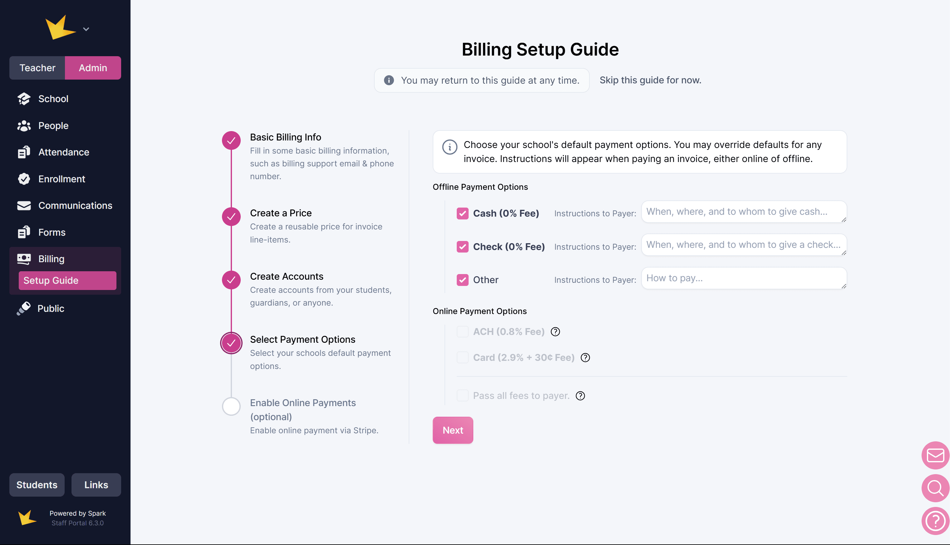 Billing Setup Guide