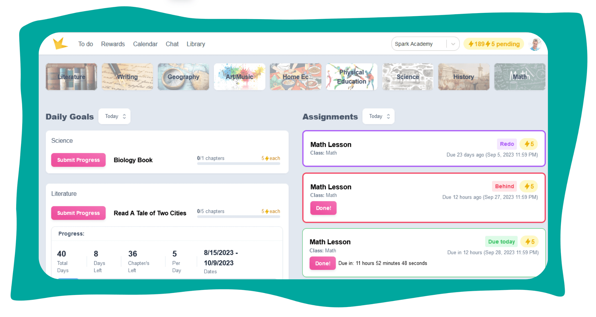 student portal screenshot