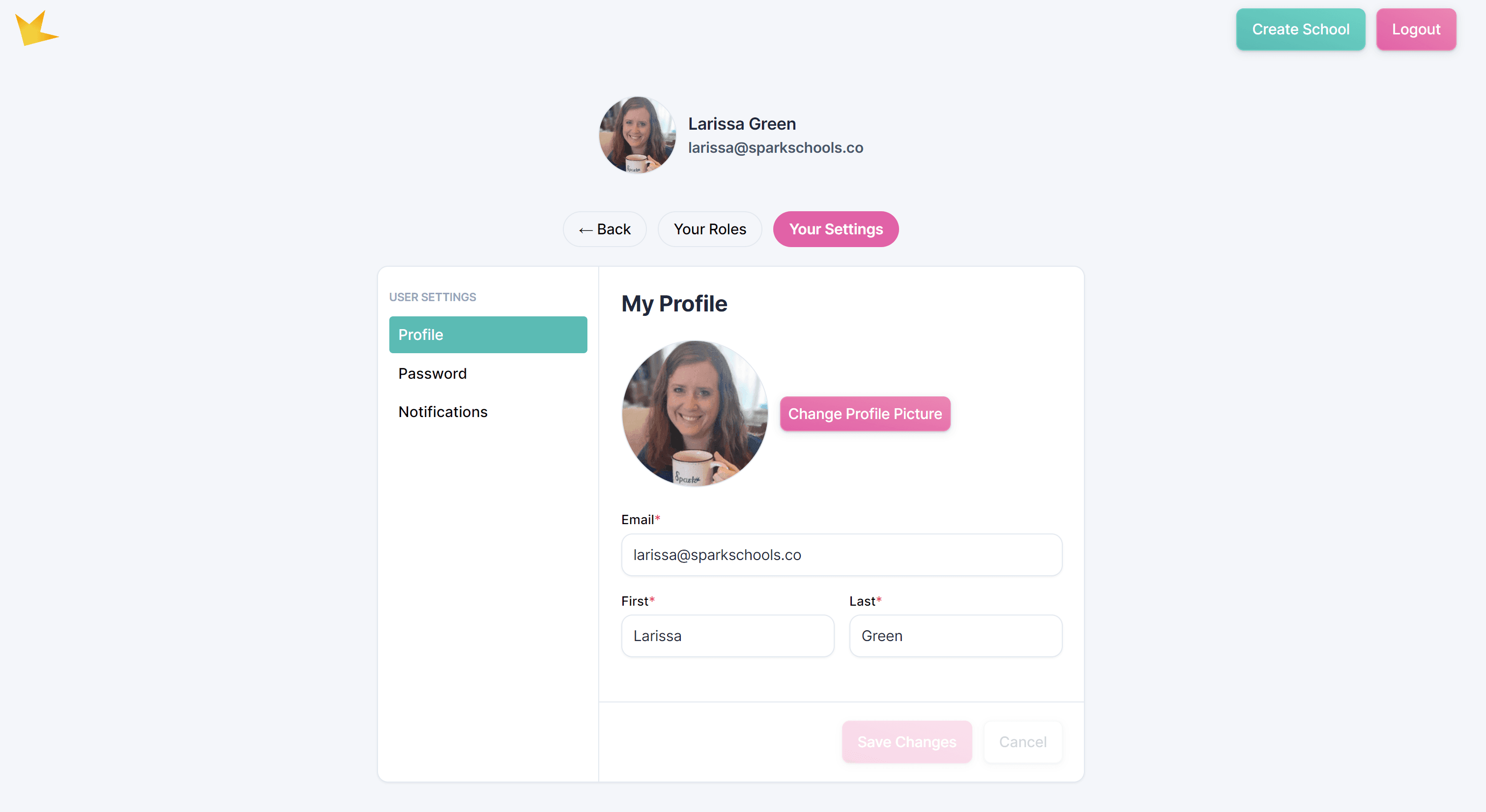 Spark User profile