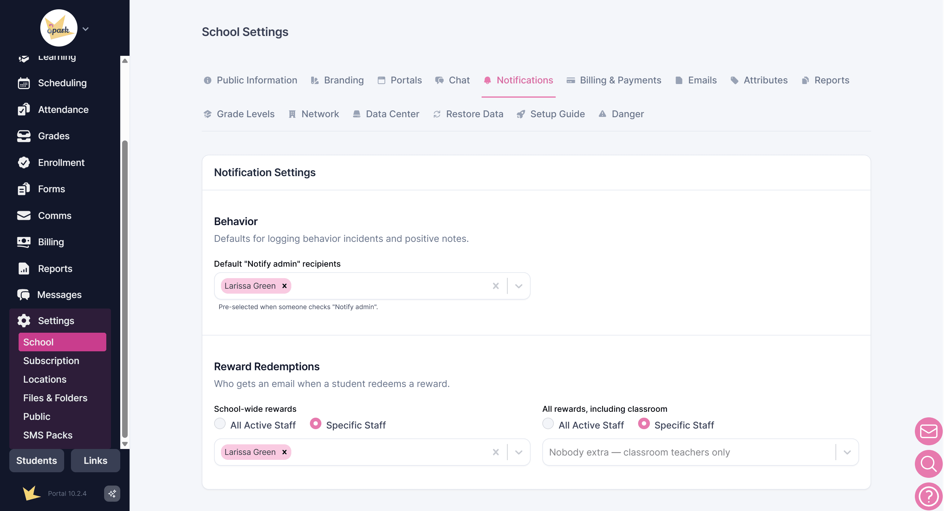 Notification Settings