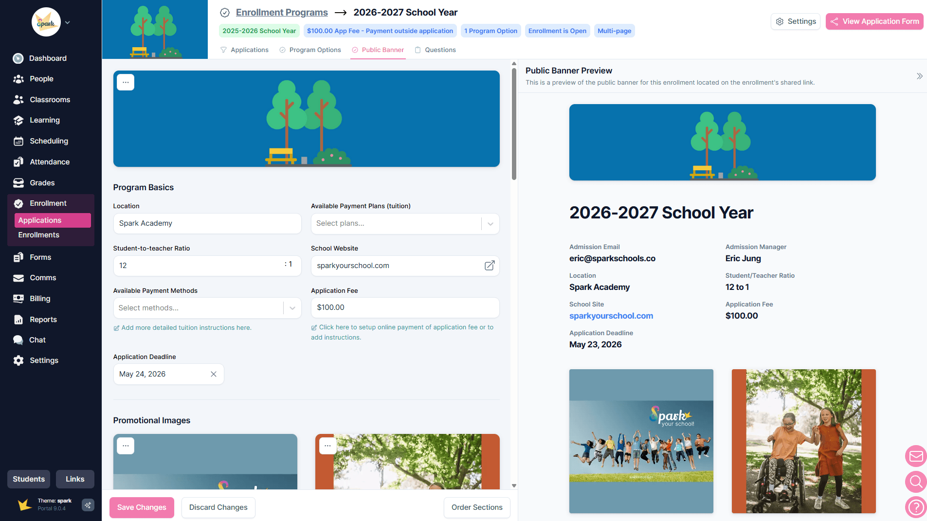Enrollment program