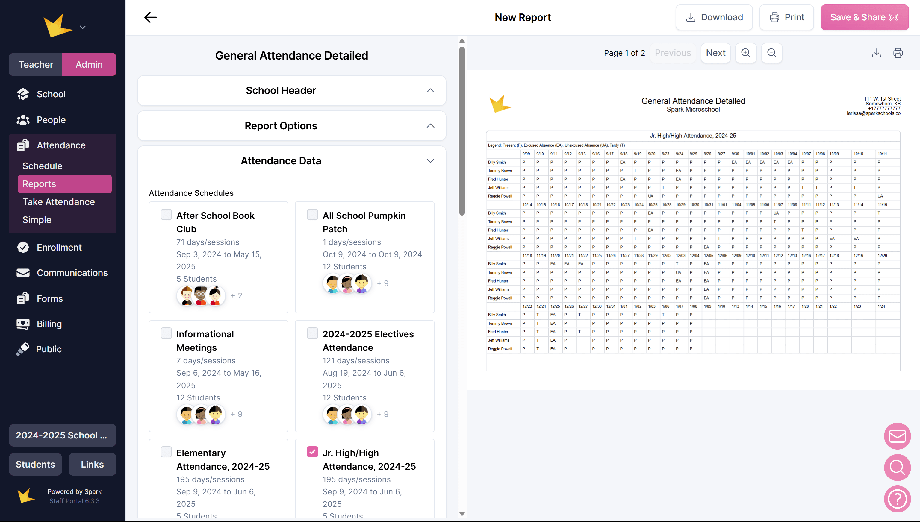 Create report