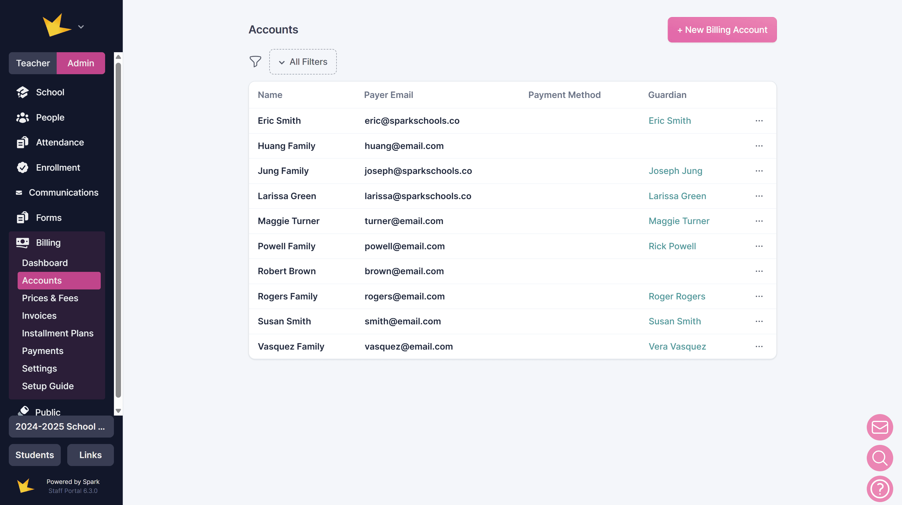 Billing Accounts
