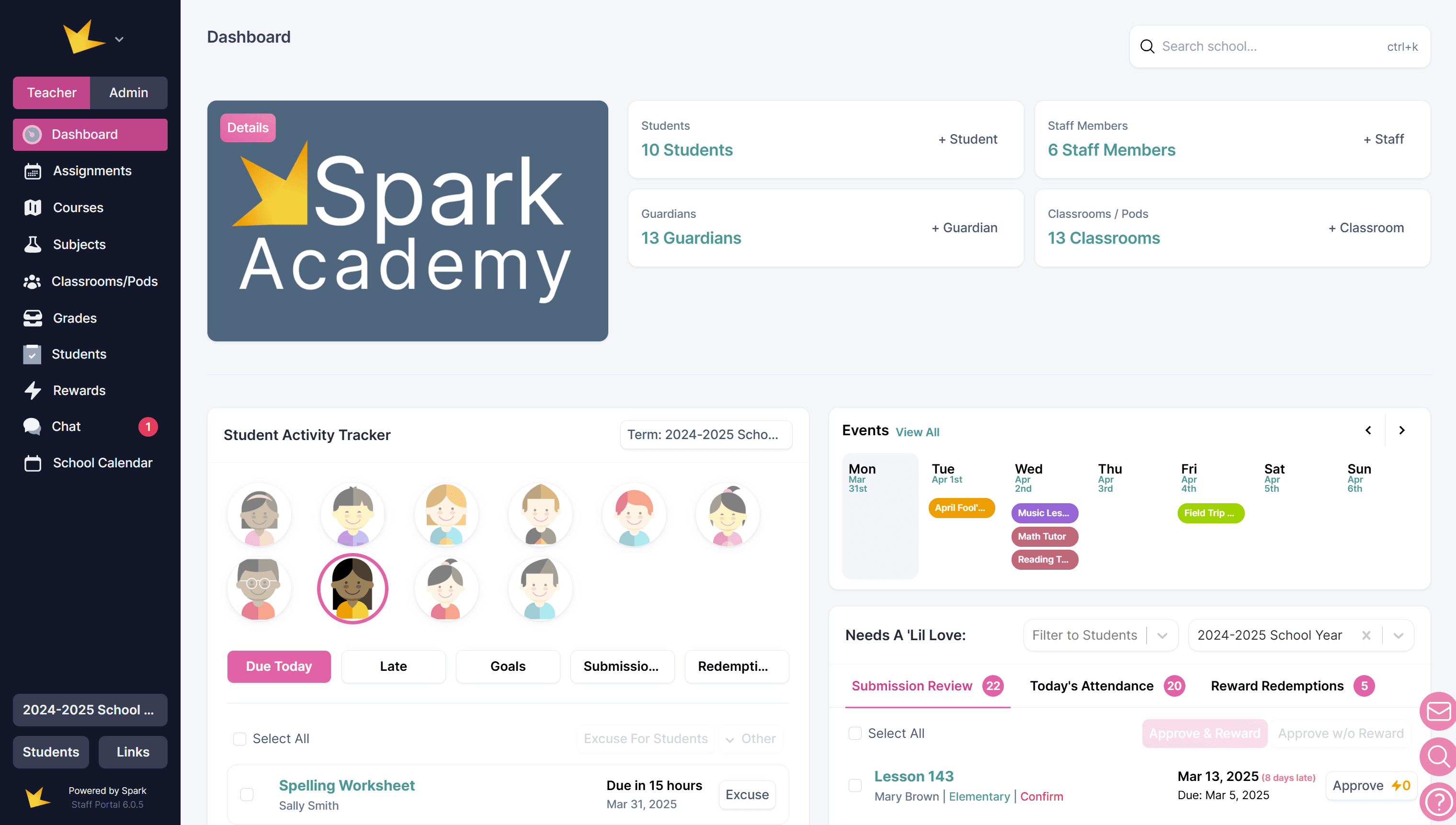 Spark Microschool Dashboard