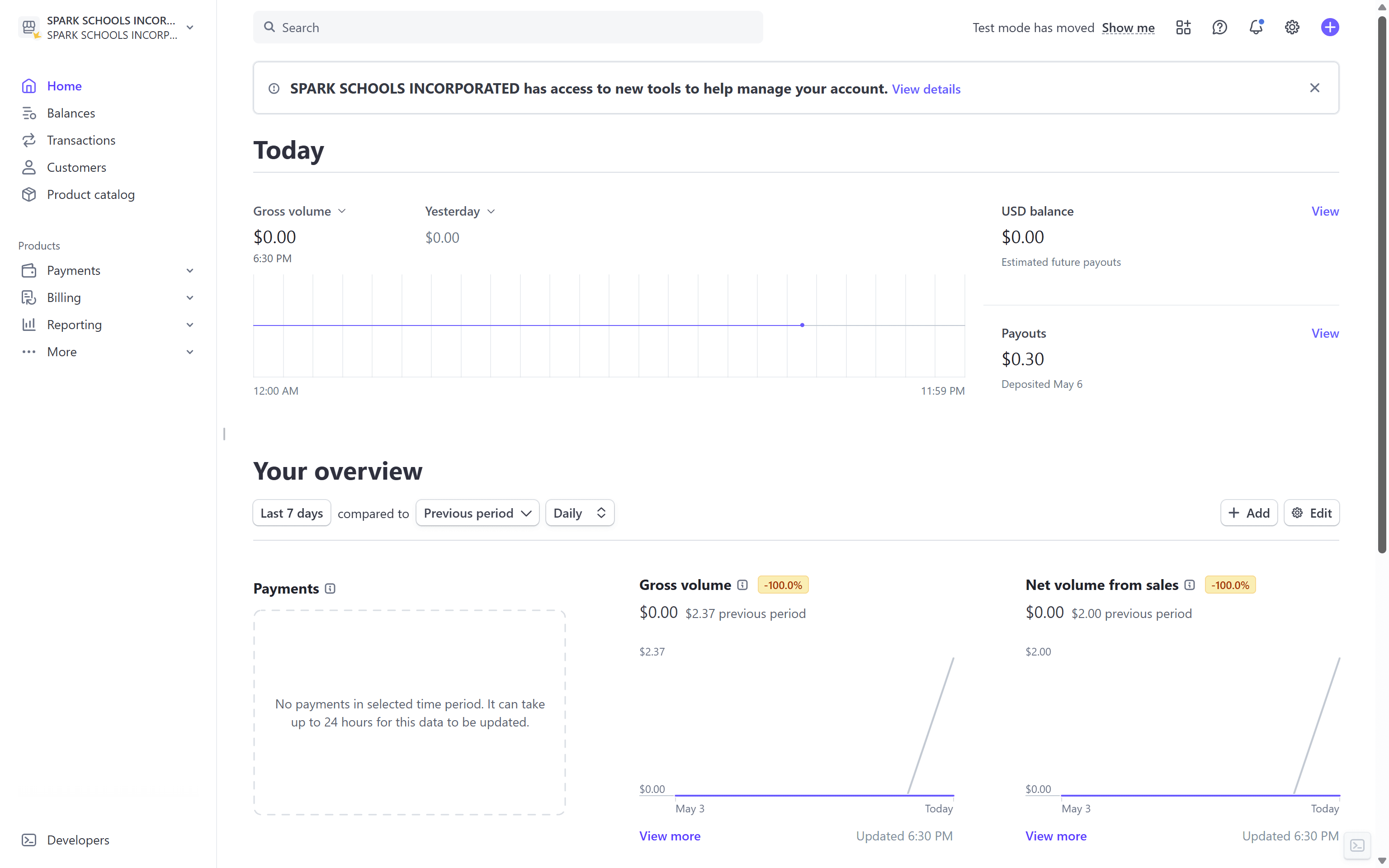 Stripe dashboard