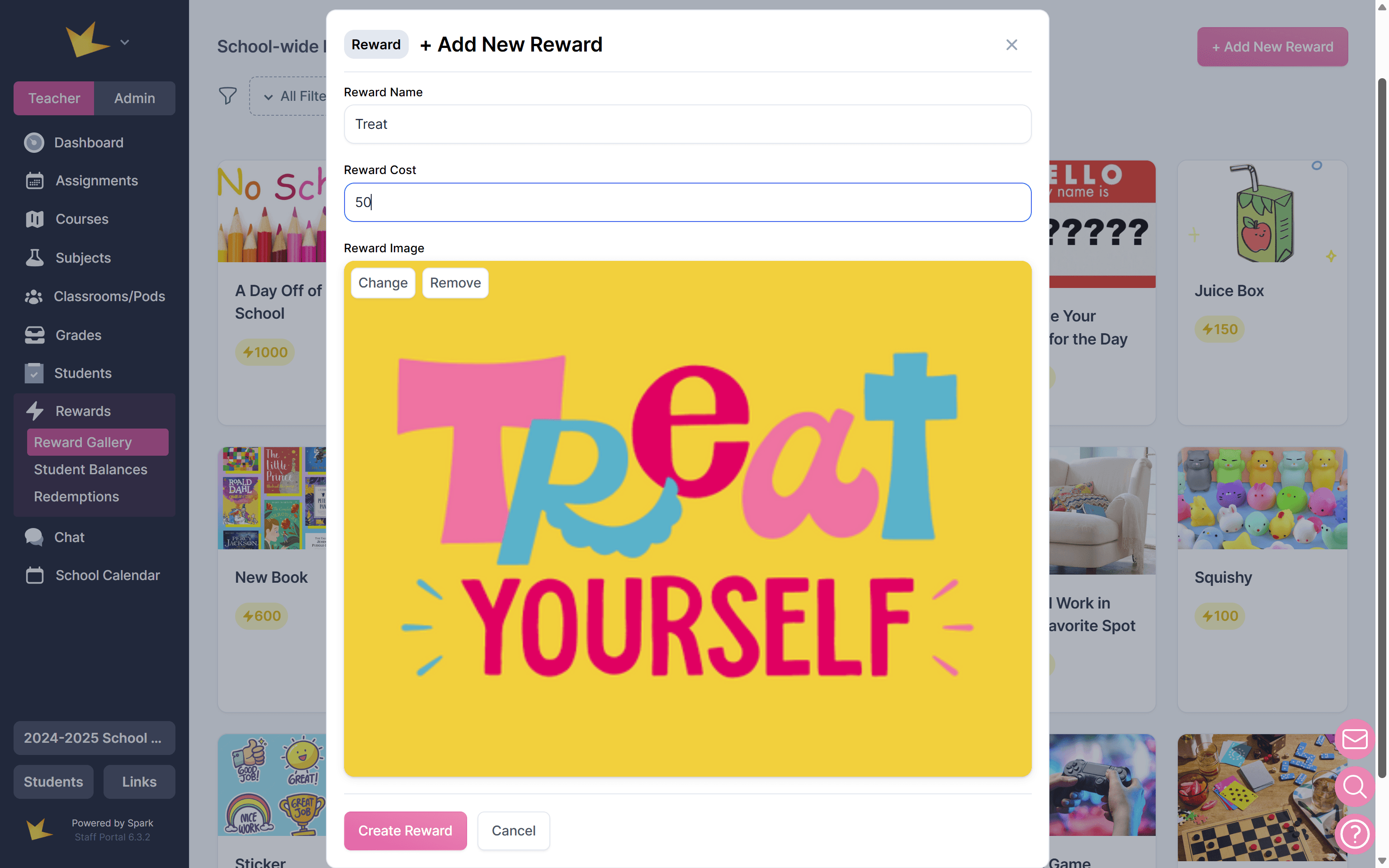 Creating a new reward