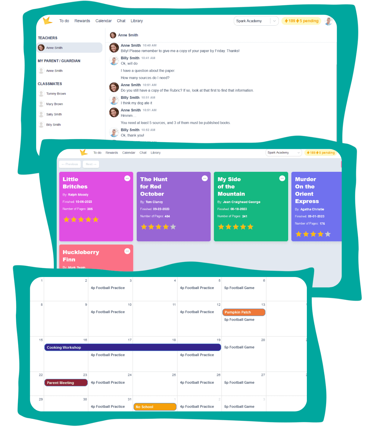 student portal screenshot