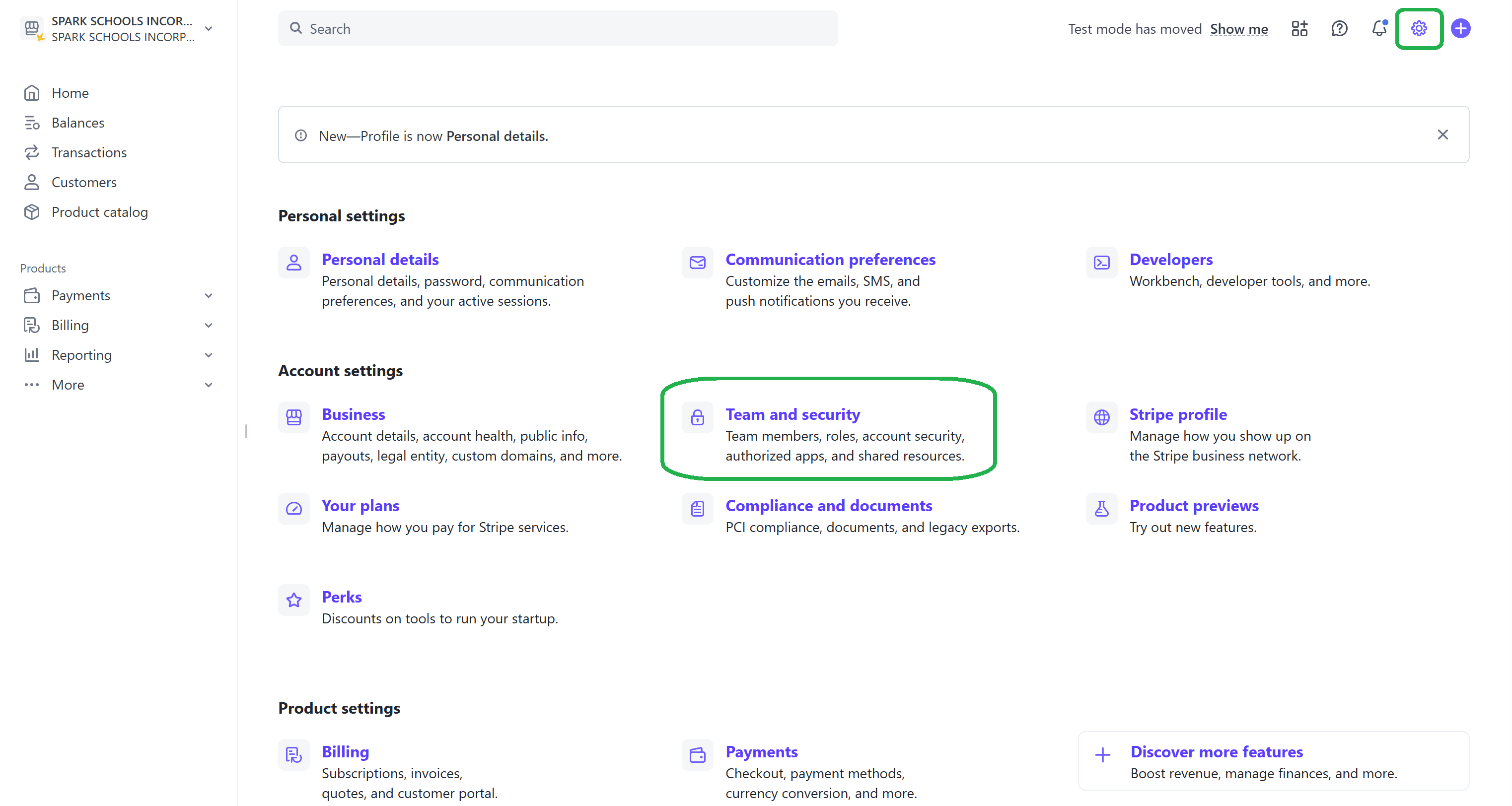 Adding team members to Stripe account