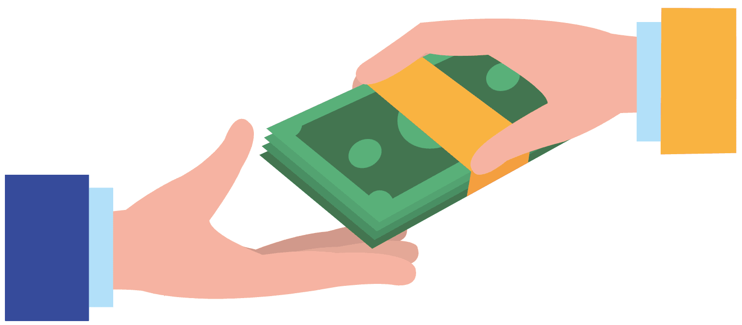 money exchanging hands