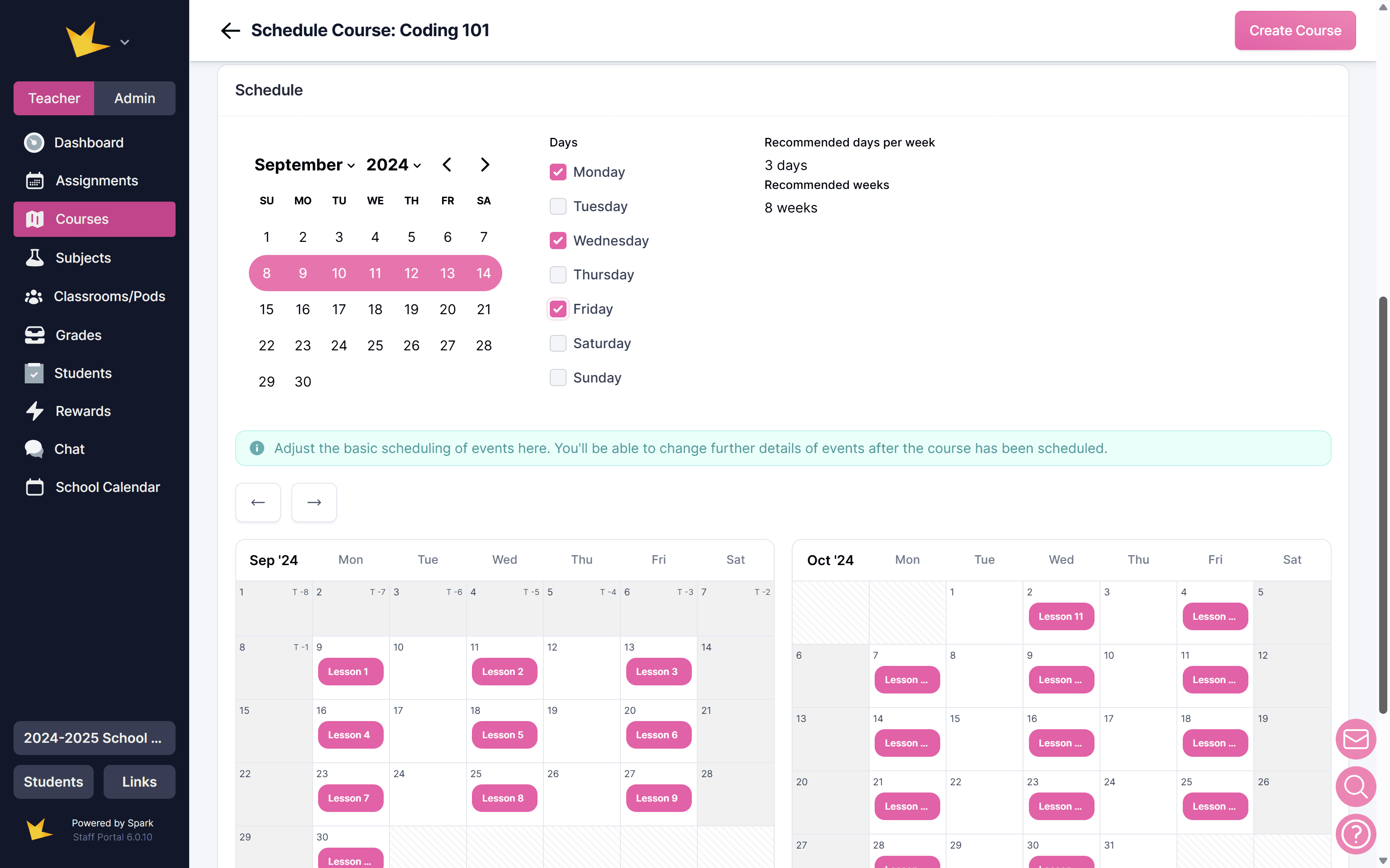 Course Schedule