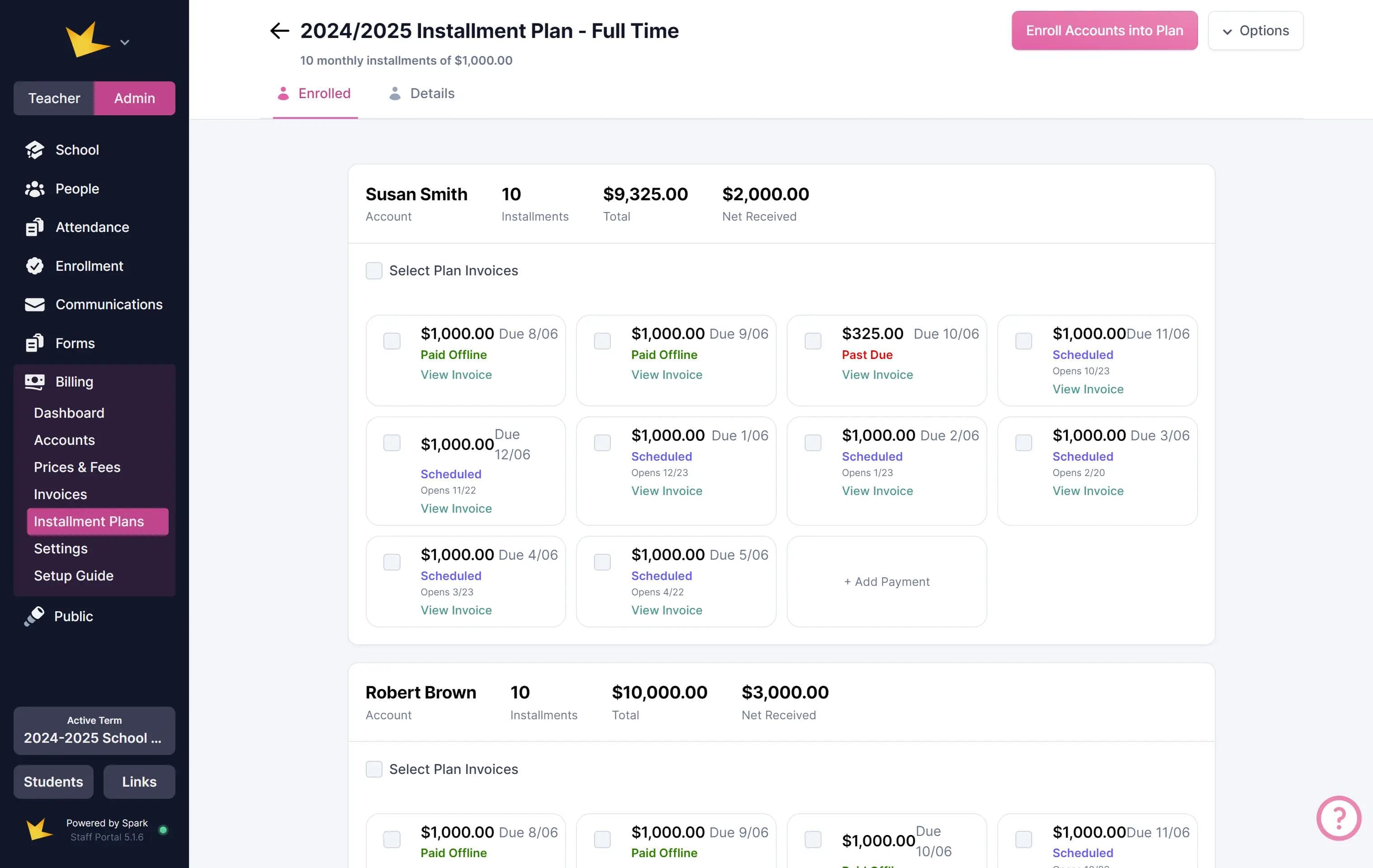 Personalized payment plans